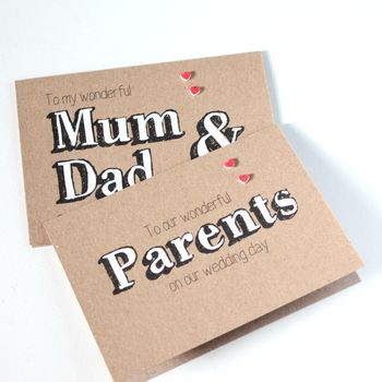 Personalised Parents Wedding Day Card, For Mum And Dad, 6 of 7