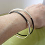 Double Silver And Black Bangle, thumbnail 1 of 4