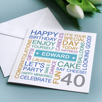 Personalised 40th Birthday Card, 3 of 10