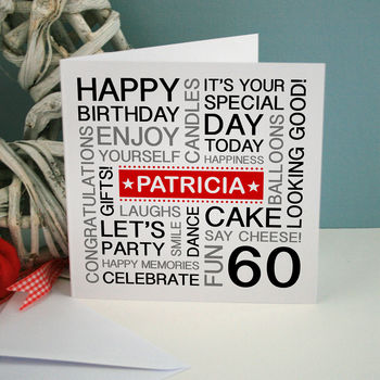 Personalised 60th Birthday Card, 5 of 8