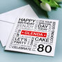Personalised 80th Birthday Card, thumbnail 3 of 10