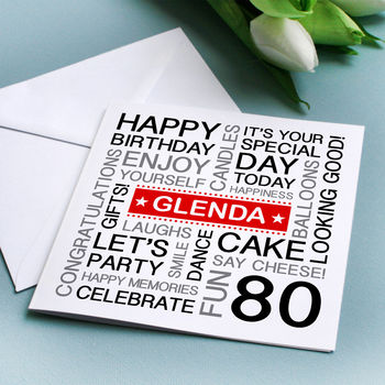 Personalised 80th Birthday Card, 3 of 10