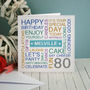 Personalised 80th Birthday Card, thumbnail 5 of 10