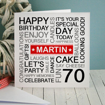 Personalised 70th Birthday Card, 3 of 7