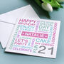 Personalised 21st Birthday Card, thumbnail 4 of 7