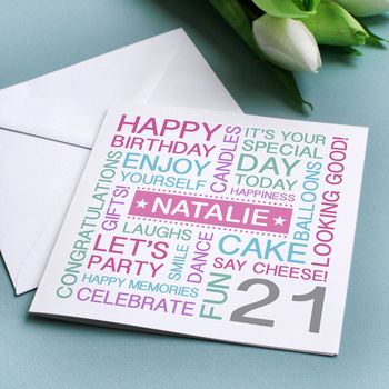 Personalised 21st Birthday Card, 4 of 7