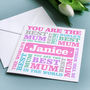 Personalised 'Best Mum' Mother's Day Card, thumbnail 3 of 5