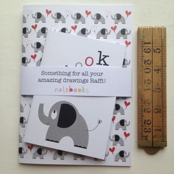 Elephant And Heart Notebook Or Notebook Set, 4 of 9