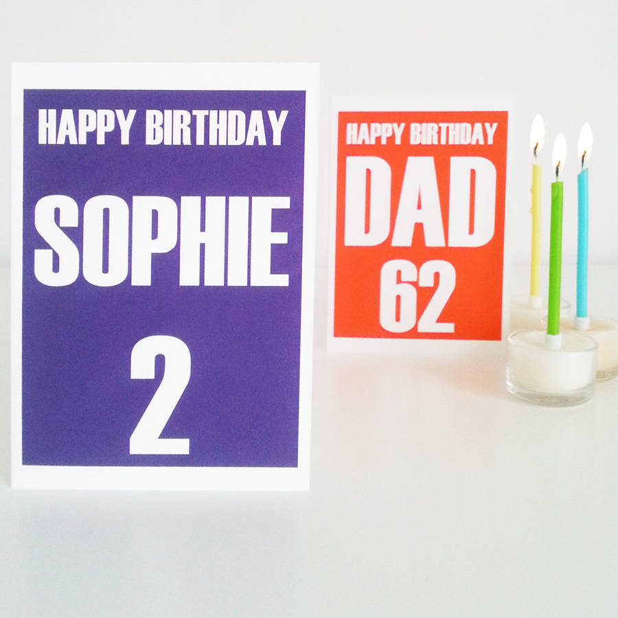 personalised special age 'name' birthday cardweasel