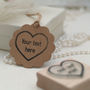 'Your Own Text' Heart Rubber Stamp, thumbnail 1 of 3