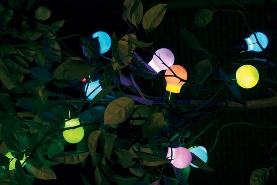Colour Bulb Solar Led String Lights By Garden Selections Colour Bulb Solar Led String Lights