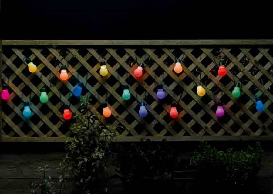 Colour Bulb Solar Led String Lights By Garden Selections Colour Bulb Solar Led String Lights