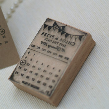Calendar Bunting Save The Date Stamp, 3 of 4