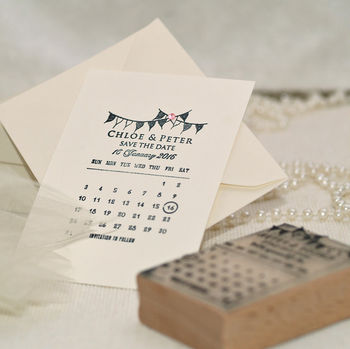 Calendar Bunting Save The Date Stamp, 4 of 4