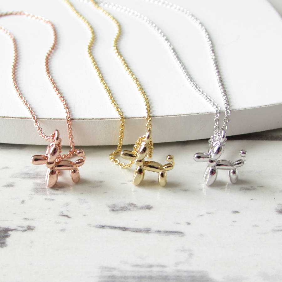 balloon dog necklace by evy designs