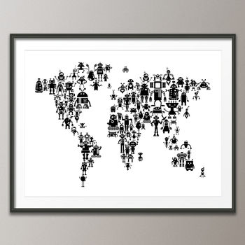 Robot World Map Print, 6 of 6