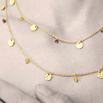 Gold Multistone Necklace, 3 of 4