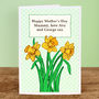 'Daffodils' Personalised Mother's Day Card, thumbnail 3 of 3