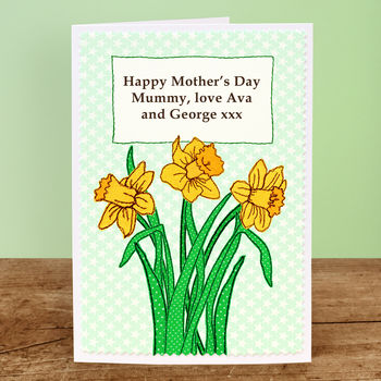 'Daffodils' Personalised Mother's Day Card, 3 of 3