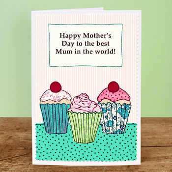 'Cupcakes' Personalised Mother's Day Card, 3 of 3