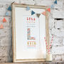 Personalised Birth Date Print Gift, thumbnail 3 of 6