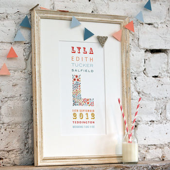 Personalised Birth Date Print Gift, 3 of 6