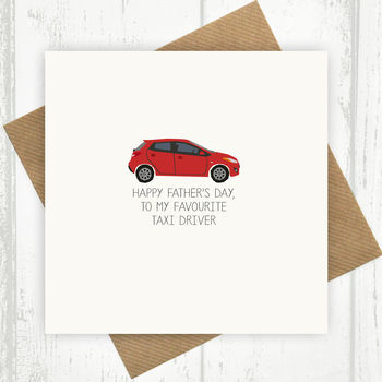 My Favourite Taxi Driver Funny Father's Day Card, 2 of 2