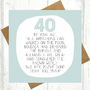 By Your Age… Funny 40th Birthday Card, thumbnail 2 of 2