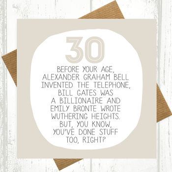 By Your Age… Funny 30th Birthday Card, 2 of 2