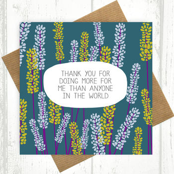 Thank You For Doing More For Me Card, 2 of 2