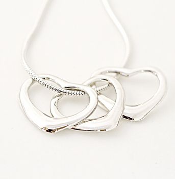 30th Birthday Silver Hearts Necklace, 2 of 6
