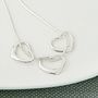 30th Birthday Silver Hearts Necklace, thumbnail 3 of 6