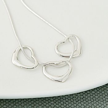 30th Birthday Silver Hearts Necklace, 3 of 6