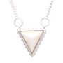 Studded Triangle With Cow Bone Pyramid Necklace, thumbnail 1 of 2