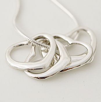40th Birthday Silver Hearts Necklace, 3 of 8