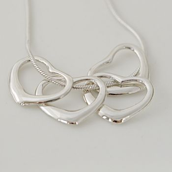 40th Birthday Silver Hearts Necklace, 5 of 8