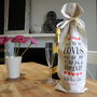 Personalised Love Wine Bottle Bag, thumbnail 1 of 2