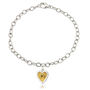 Personalised Hearts Of Gold Silver Heart Bracelet, thumbnail 1 of 4