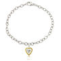 Personalised Hearts Of Gold Silver Heart Bracelet, thumbnail 2 of 4