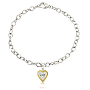 Personalised Hearts Of Gold Silver Heart Bracelet, 2 of 4