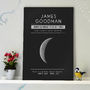 Personalised Moon Phase Significant Date Print, thumbnail 2 of 8