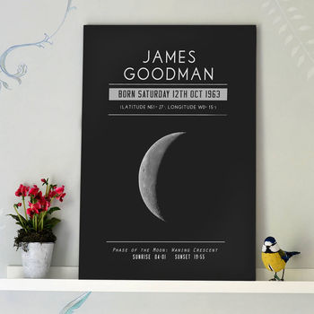 Personalised Moon Phase Significant Date Print, 2 of 8