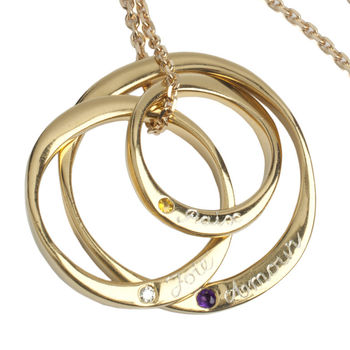 9ct Gold Three Infinity Rings With Gemstones, 8 of 12