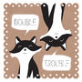 Double Trouble Fox Twins Card, thumbnail 2 of 2