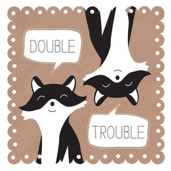 Double Trouble Fox Twins Card, 2 of 2