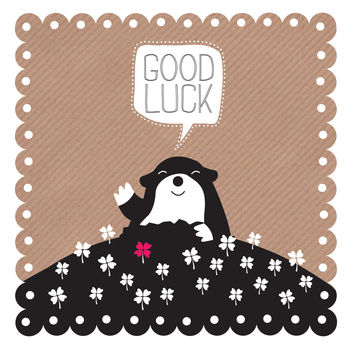 Mole Good Luck Card, 2 of 2