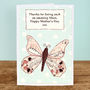 'Butterfly' Personalised Mother's Day Card, thumbnail 3 of 4