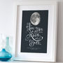 Personalised 'I Love You To The Moon And Back' Print, thumbnail 1 of 8
