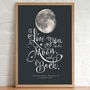 Personalised 'I Love You To The Moon And Back' Print, thumbnail 5 of 8