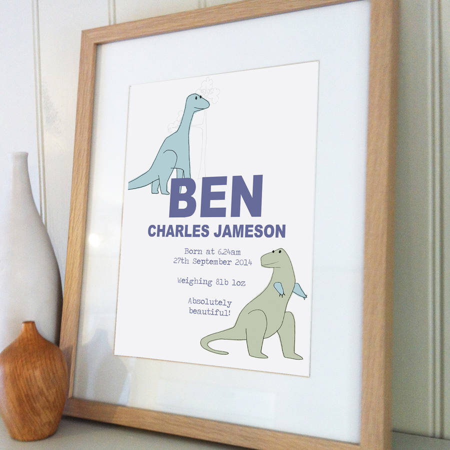 Personalised Baby Boy Print By Lucy Sheeran 